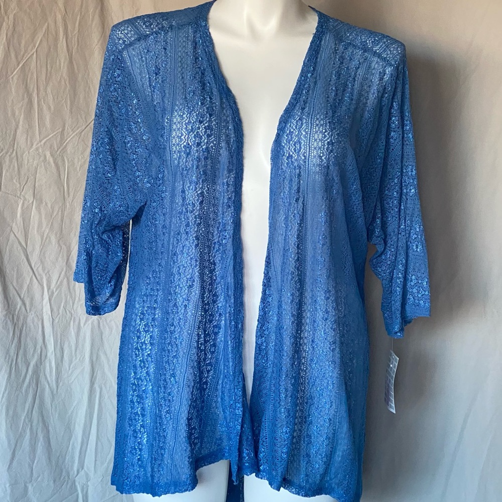 NWT LuLaRoe lace Lindsay kimono, M